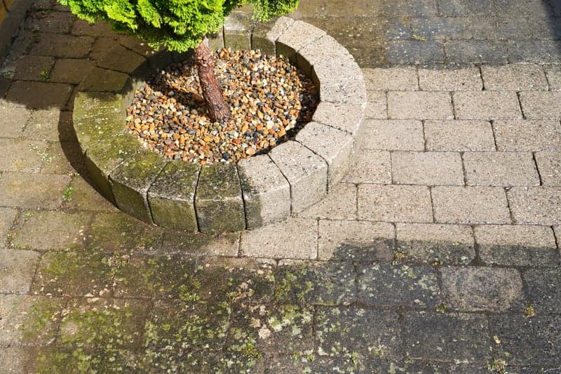 Professional patio power washing results